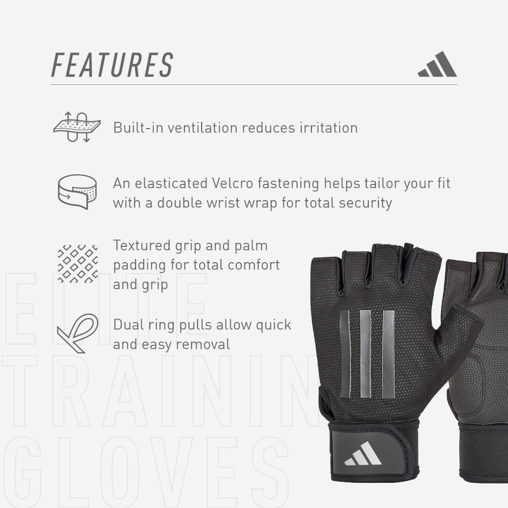 ถุงมือ Elite Training ADIDAS ADGB-14244-NL สีเทา ไซส์ M